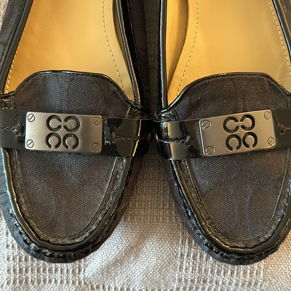RARE* COACH ELAN jacquard flats small heel - Picture 5 of 8